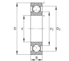  6202-C, ڲṹC  DIN 625-1 ׼Ҫߴ