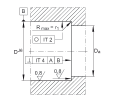 ǽӴ BSB030062-2RS-T, 򣬽Ӵ a = 60㣬ƹഽܷ