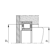 Բ NJ406-M1,  DIN 5412-1 ׼Ҫߴ, 붨λ, ɷ, ּ