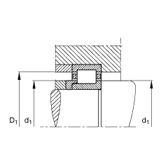 Բ NJ2332-E-M1 + HJ2332E,  DIN 5412-1 ׼Ҫߴ,  L Ȧλ, ɷ, ּ