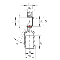 ˶ GIL50-UK-2RS,  DIN ISO 12 240-4 ׼ƣάഽܷ