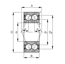 ǽӴ 3800-B-2Z-TVH, ˫У˫϶ܷ⣬Ӵ  = 25