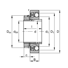 Ե 1219-K-M-C3 + H219,  DIN 630  DIN 5415 ׼Ҫߴ, ׶׺ͽ