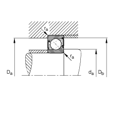 ǽӴ 7004-B-2RS-TVP, Ӵ  = 40, ഽܷ