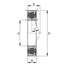  HCB71906-E-2RSD-T-P4S, ڣɶԻԪװӴ  = 25㣬մഽܷ⣬ǽӴƹ