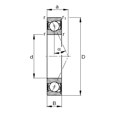  B7022-E-2RSD-T-P4S, ڣɶ԰װӴ  = 25㣬ഽܷ⣬ǽӴƹ