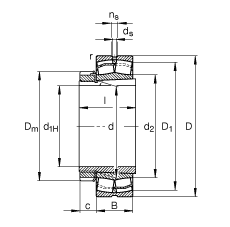 Ĺ 21310-E1-K + H310,  DIN 635-2 ׼Ҫߴ, ׶׺ͽ