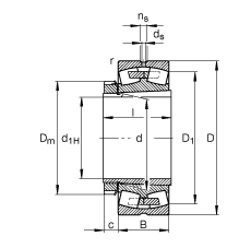 Ĺ 22256-B-K-MB + H3156X,  DIN 635-2 ׼Ҫߴ, ׶׺ͽ